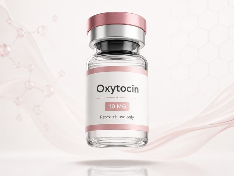 Fiole de Oxytocin pour fiche éducative Guide des Peptides