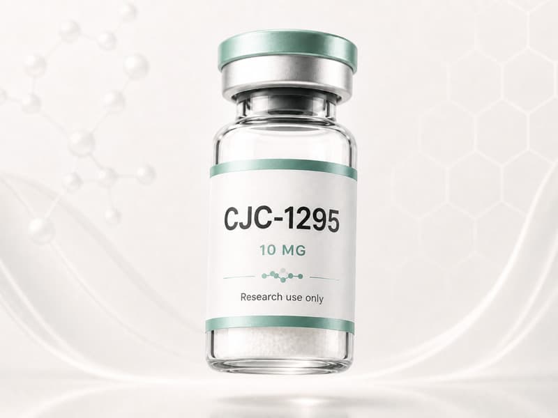 Fiole de CJC-1295 pour fiche éducative Guide des Peptides