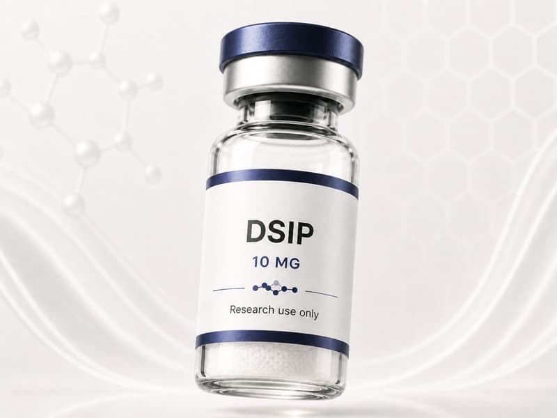 Fiole de DSIP pour fiche éducative Guide des Peptides