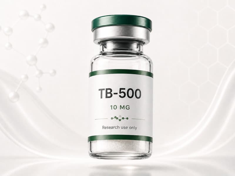 Fiole de TB-500 pour fiche éducative Guide des Peptides