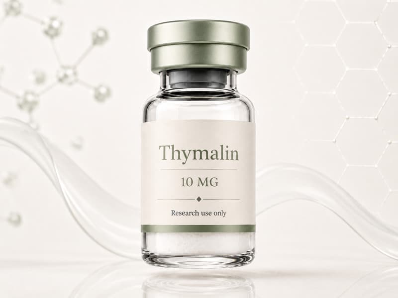 Fiole de Thymalin pour fiche éducative Guide des Peptides