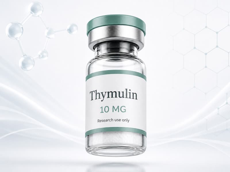 Fiole de Thymulin pour fiche éducative Guide des Peptides